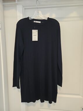 ZARA Black Long Sleeve Knit Sweater Size XL